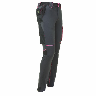 U-Power - Pantalon de travail Femme Slim gris violet WORLD LADY-Lire la description