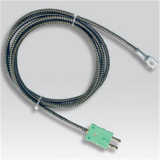 Sonde TC-K contact à oeillet Ø4,5mm soudure masse, câble 2m PFA/PFA-Lire la description