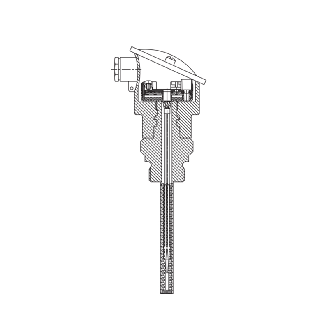Sonde Pt100x1, 1/3 B EN 60751, classe B, Ø8mm, 4fils, lg250mm-Lire la description