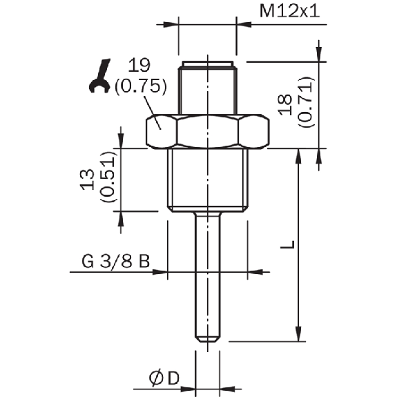 Sonde Pt100 2 fils classe B Ø5mm lg 30mm 30/+130 °C-Lire la description