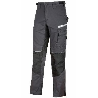 U-Power - Pantalon de travail Stretch gris FLASH-Lire la description
