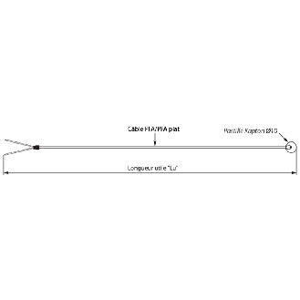 Sonde TC-T contact soudure chaude isolée, pastilles Kapton Ø10mm, 2m-Lire la description