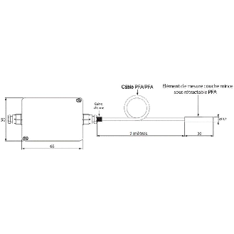 Sonde Pt100 à coller pour panneau photovoltaïque sortie 4-20mA lg2m-Lire la description