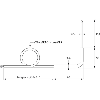 Sonde Pt100x1 à piquer coudée Ø5mm lg150mm, câble 5m tresse
