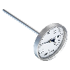 Thermomètre Ø100mm, 0 ... 60 °C, Tige Ø6mm 400mm au dos, G 1/2