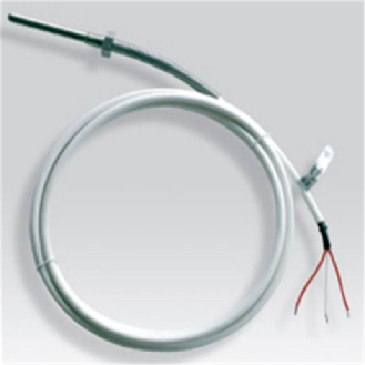 Sonde Pt100x1 3 fils Ø6x0,4mm 1/4 GC lg100mm, câble 3m PFA/silicone"-Lire la description