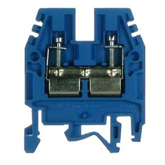 Bloc de jonction de passage, à vis, 4mm², 32A, 1000V, bleu (A4)-Lire la description