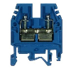 Bloc de jonction de passage, à vis, 4mm², 32A, 1000V, bleu (A4)