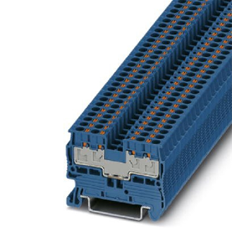 Bloc de jonction simple, Push-in, 0,14 - 2,5mm², bleu-Lire la description