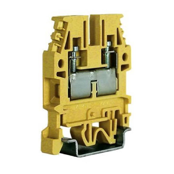 Bloc de jonction de passage, à vis, 4mm², 32A, 1000V, beige (A4)-Lire la description