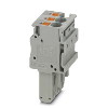 Bloc de jonction enfichable, Push-in, 3 pôles, 0,2 - 6 mm², gris