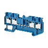 Borne simple étage 2.5mm², Push-In +, bleu, 4 pts de connexion