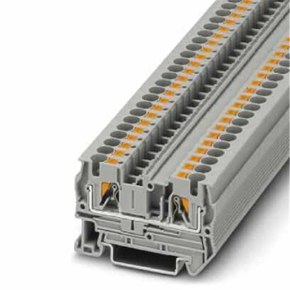 Bloc de jonction simple, Push-in, 0,2 - 6mm², gris-Lire la description