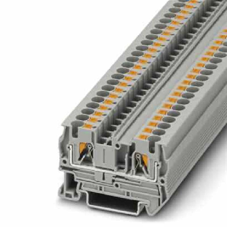 Bloc de jonction simple, Push-in, 0,2 - 6mm², gris-Lire la description