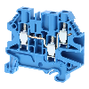 Borne simple étage 4.0mm², Bornes à vis, bleu, 3 pts de connexion
