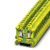 Bloc de jonction simple, vissé, 0,2mm² - 10mm², vert/jaune