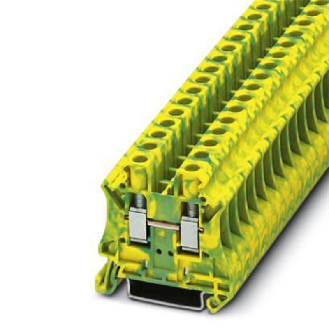 Bloc de jonction simple, vissé, 0,2mm² - 10mm², vert/jaune-Lire la description