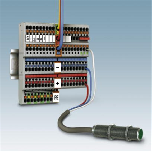 Bloc de jonction capteurs/actionneurs, Push-in, 0,14 - 1,5mm², gris-Lire la description