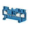 Borne simple étage 2.5mm², Push-In +, bleu, 3 pts de connexion