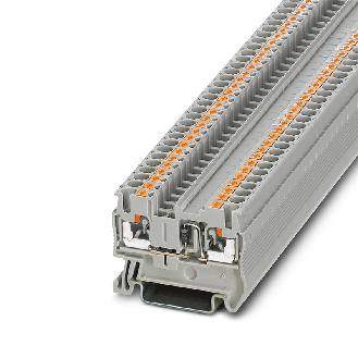 Bloc de jonction simple, Push-in, 0,14-4mm², 0.5A, 800V, gris-Lire la description