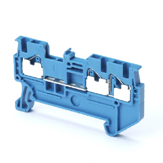 Borne simple étage 1.5mm², Push-In +, bleu, 3 pts de connexion-Lire la description