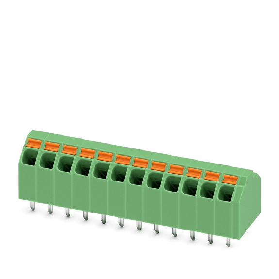 Bloc de jonction pour C.I. 9A, 1,5mm², Pas: 3,81mm, 12 pôles, Push-in-Lire la description