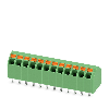 Bloc de jonction pour C.I. 9A, 1,5mm², Pas: 3,81mm, 12 pôles, Push-in