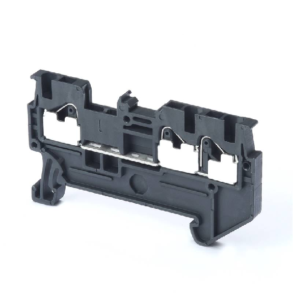 Borne simple étage 1.5mm², Push-In +, gris foncé, 3 pts de connexion-Lire la description
