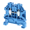 Borne simple étage 4mm², Bornes à vis, bleu, 2 pts de connexion