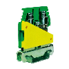 Bloc de jonction de terre, à vis, 6 mm², vert/jaune