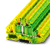 Bloc de jonction à 2 étages, 0,14 - 4 mm², Push-in, vert/jaune