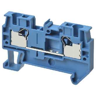 Borne simple étage 4.0mm², Push-In +, Bleu, 2 pts de connexion-Lire la description
