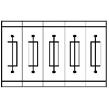 Bloc de jonction-fusibles, Push-in, 0,2 - 6mm², fusible: G / 5 x 20