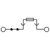 Bloc de jonction-fusibles, Push-in, 0,2 - 6mm², fusible: G / 5 x 20