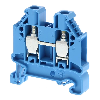 Borne simple étage 6mm², Bornes à vis, bleu, 2 pts de connexion