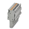 Bloc de jonction enfichable, Push-in, 7 pôles, 0,2 - 6 mm², gris