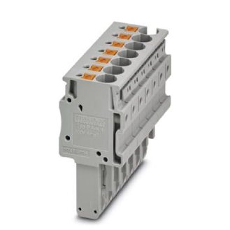 Bloc de jonction enfichable, Push-in, 7 pôles, 0,2 - 6 mm², gris-Lire la description