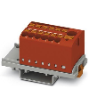Bloc distributeur, 13 connexions, Push-in, 0,14 - 4mm², rouge