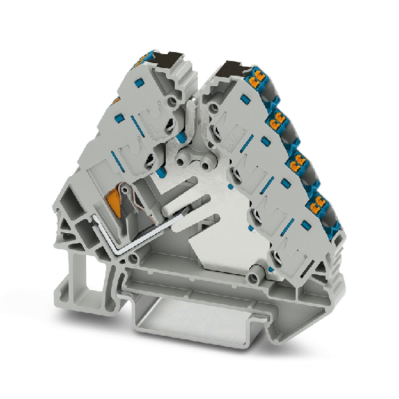Distributeur de potentiel avec poussoirs 250V, 17,5A, Push-in, bleu-Lire la description