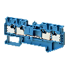 Borne simple étage 4.0mm², Push-In +, bleu, 4 pts de connexion
