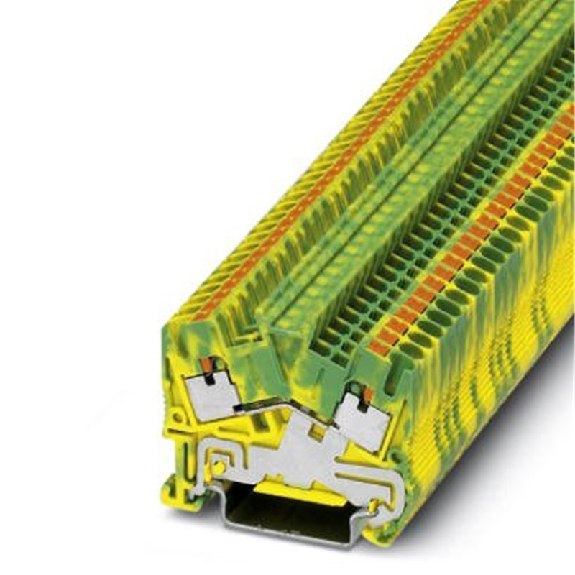 Bloc de jonction simple, Push-in, 0,14 - 4 mm², vert/jaune-Lire la description