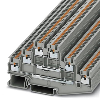 Bloc de jonction à 3 étages, Push-in, 0.14 - 1.5mm², gris