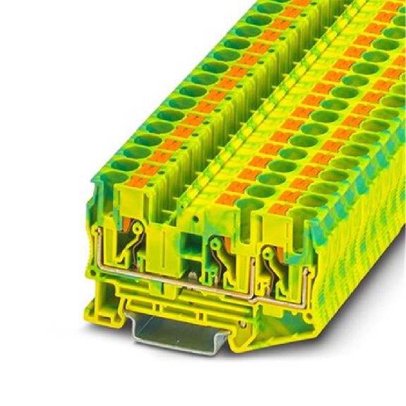 Bloc de jonction simple, Push-in, 0,5 - 10mm², vert/jaune-Lire la description