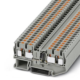 Bloc de jonction, avec diode, Push-in, 0,2 - 6mm², gris-Lire la description