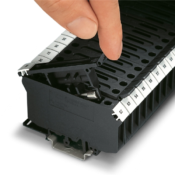 Bloc de jonction porte-fusible pour cartouche G, 0,2 - 4 mm², noir-Lire la description