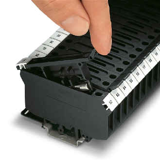 Bloc de jonction porte-fusible pour cartouche G, 0,2 - 4 mm², noir-Lire la description