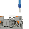 Bloc de jonction simple, Push-in, 0,14 - 4mm², 24A, 800V, bleu