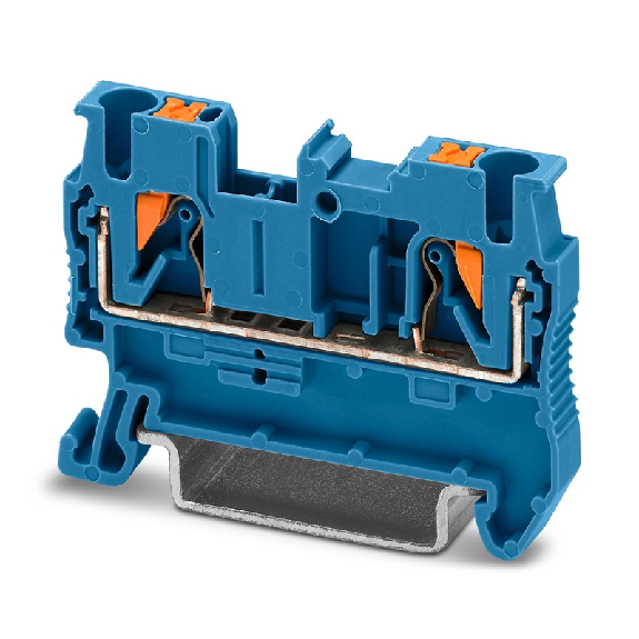 Bloc de jonction simple, Push-in, 0,14 - 4mm², 24A, 800V, bleu-Lire la description
