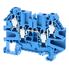 Borne simple étage 4.0mm², Bornes à vis, bleu, 4 pts de connexion