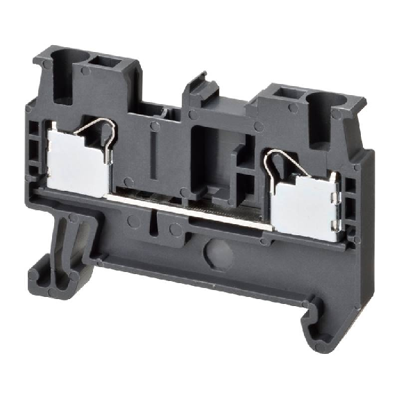 Borne simple étage 2.5mm², Push-In +, gris foncé, 2 pts de connexion-Lire la description
